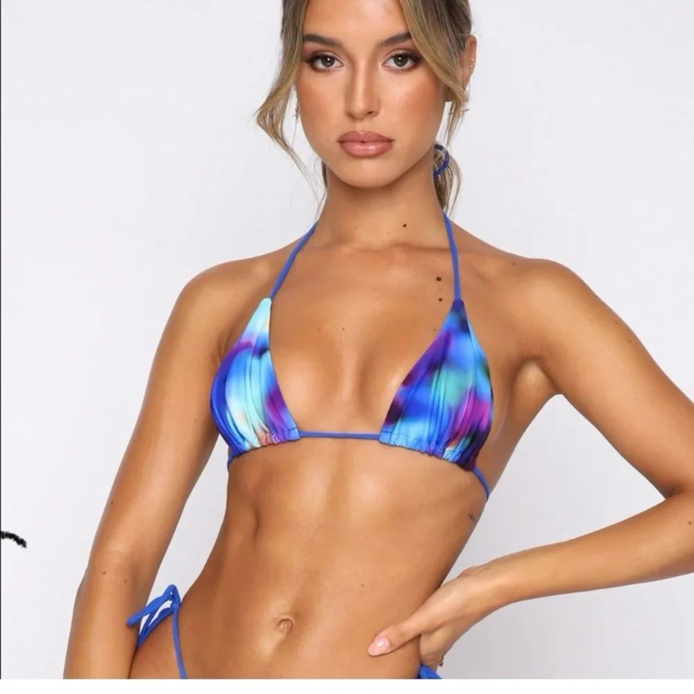 White Fox Boutique NWT Golden Hour Bikini top Med Cabo Bottom Small.